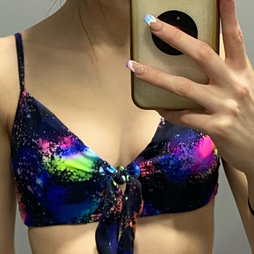 Tie-dye bikini top